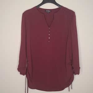 Large Cranberry Colored Blouse